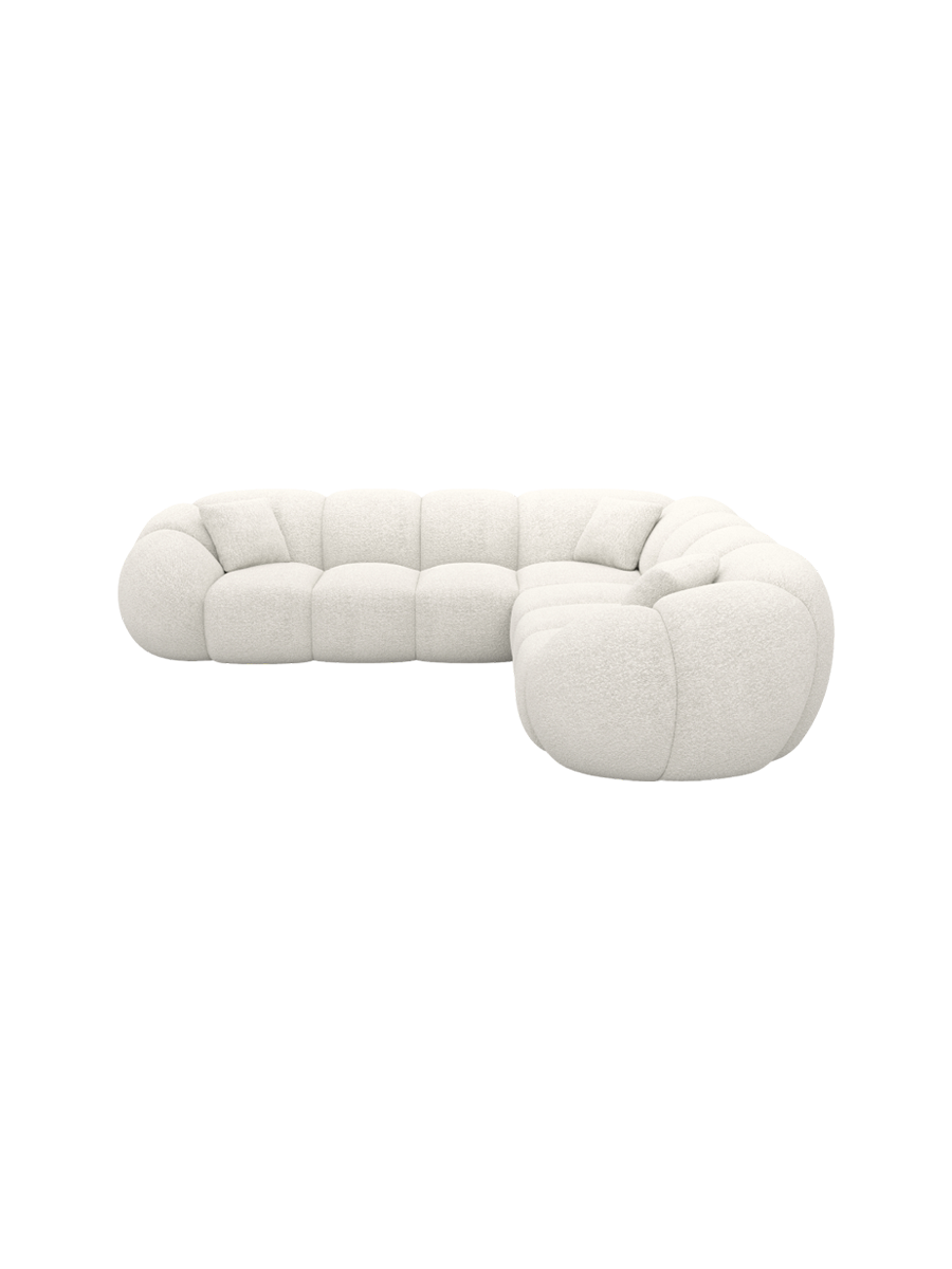 
5-Sitzer Design Ecksofa „Azura“ mit Bouclé-Bezug - Bouclé Graphit
