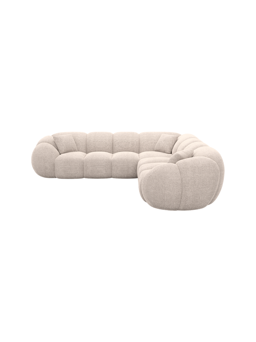 
5-Sitzer Design Ecksofa „Azura“ mit Strukturstoff-Bezug - Strukturstoff Anthrazit