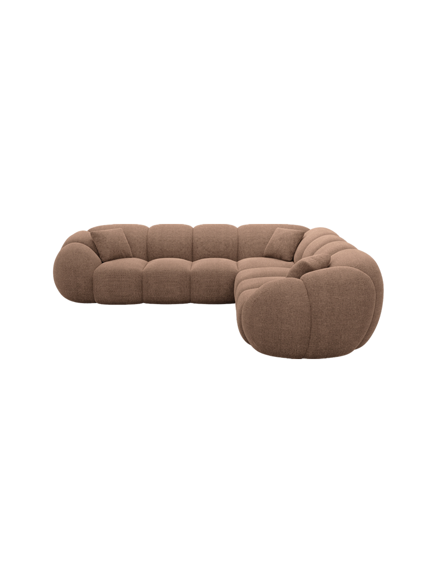 
5-Sitzer Design Ecksofa „Azura“ mit Strukturstoff-Bezug - Strukturstoff Anthrazit