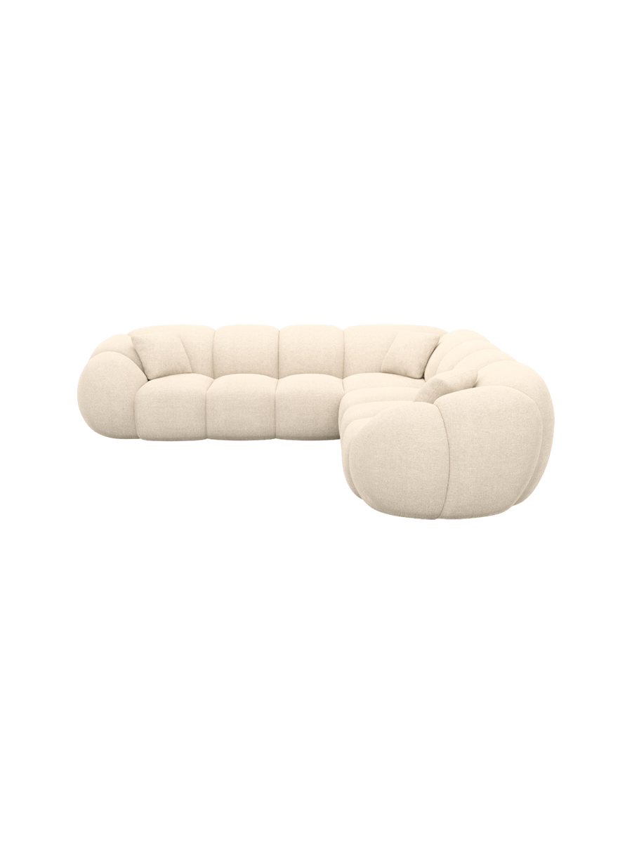 
5-Sitzer Design Ecksofa „Azura“ mit Strukturstoff-Bezug - Strukturstoff Anthrazit