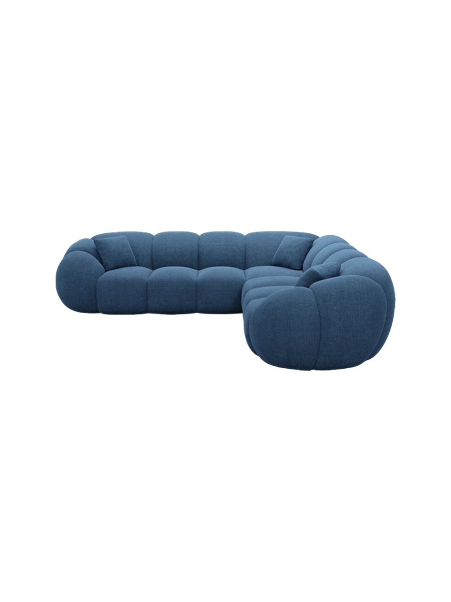 
5-Sitzer Design Ecksofa „Azura“ mit Strukturstoff-Bezug - Strukturstoff Anthrazit