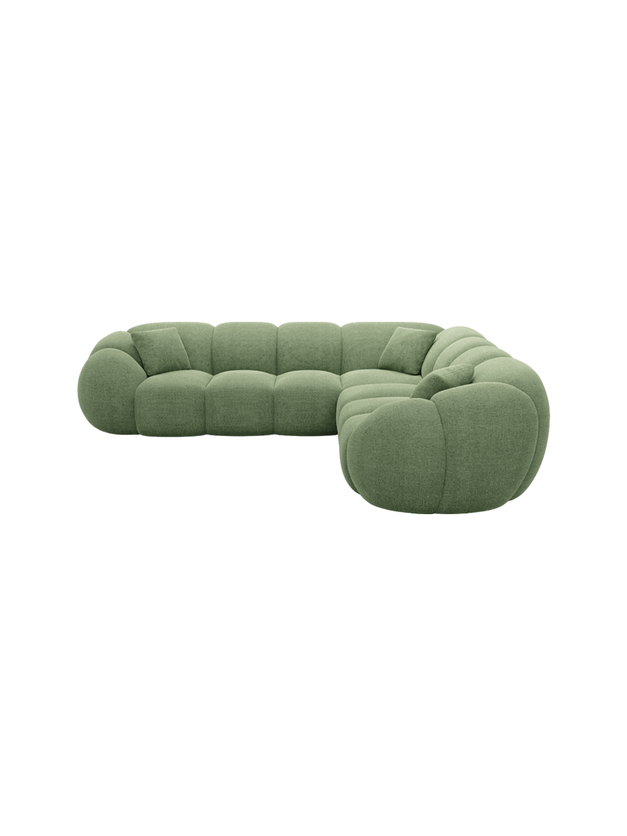 
5-Sitzer Design Ecksofa „Azura“ mit Strukturstoff-Bezug - Strukturstoff Anthrazit
