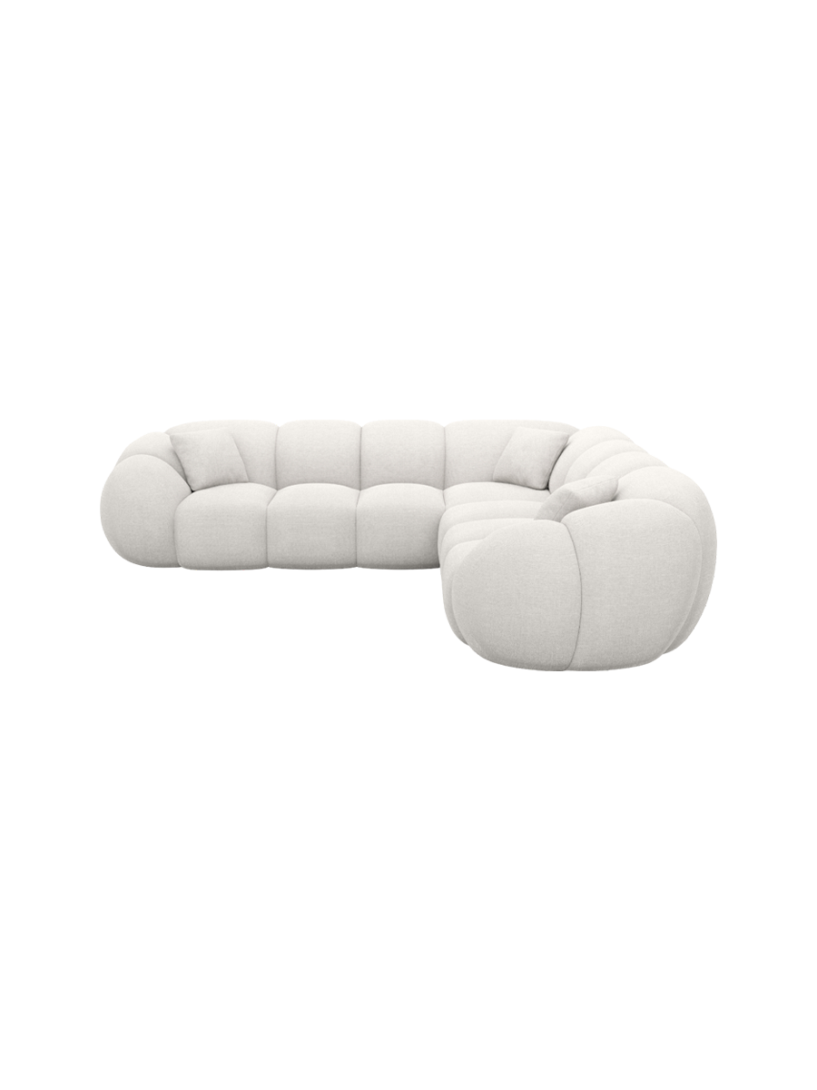 
5-Sitzer Design Ecksofa „Azura“ mit Strukturstoff-Bezug - Strukturstoff Anthrazit