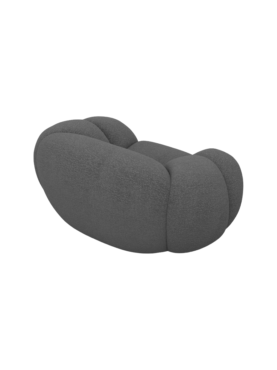 
Design Loungesessel „Azura“ mit Bouclé-Bezug - Bouclé Graphit