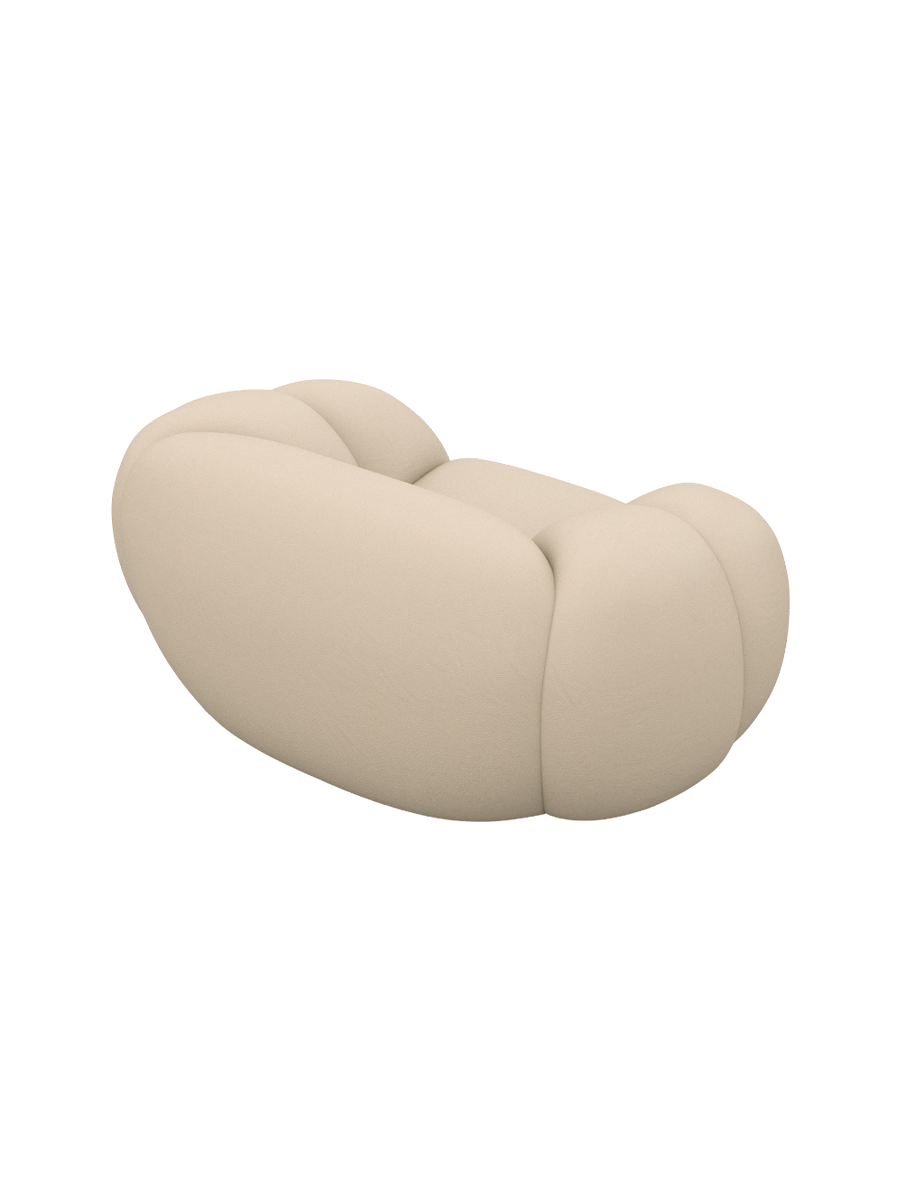 
Design Echtleder Loungesessel „Azura“ - Echtleder Beige