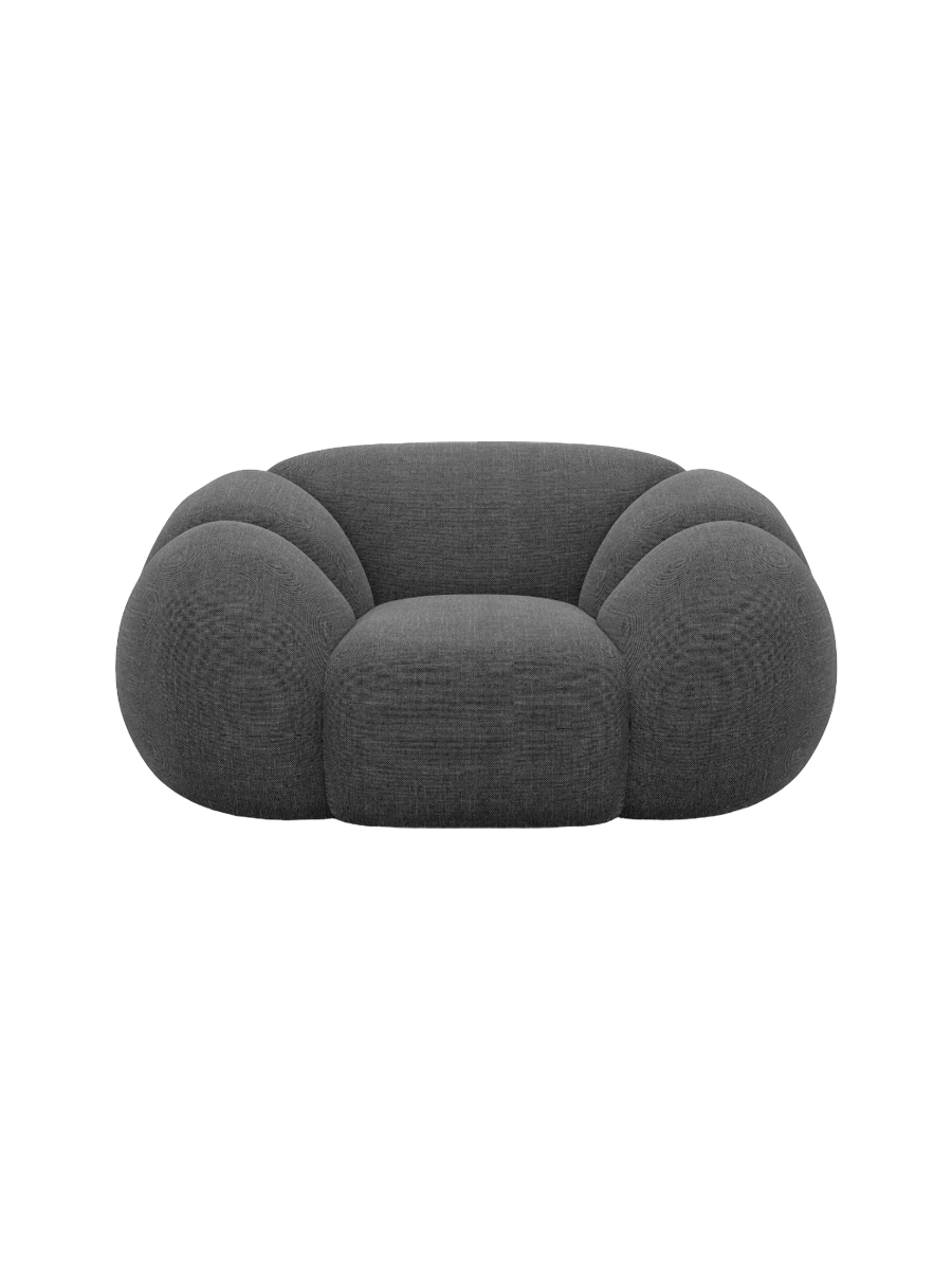
Design Loungesessel „Azura“ mit Strukturstoff-Bezug - Strukturstoff Anthrazit