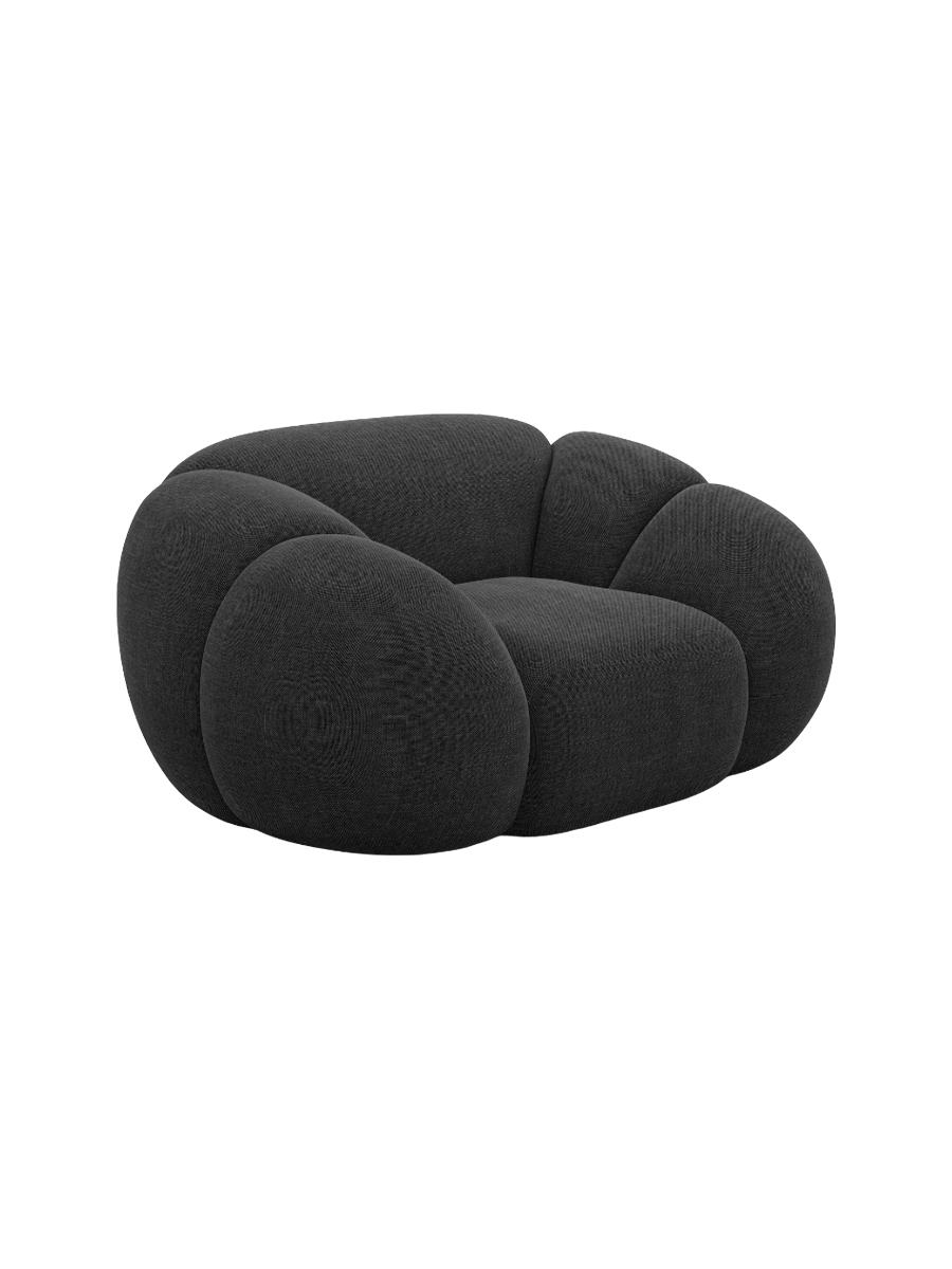 
Design Loungesessel „Azura“ mit Strukturstoff-Bezug - Strukturstoff Anthrazit