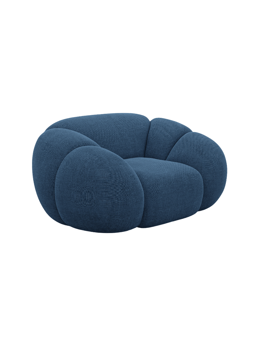 
Design Loungesessel „Azura“ mit Strukturstoff-Bezug - Strukturstoff Anthrazit