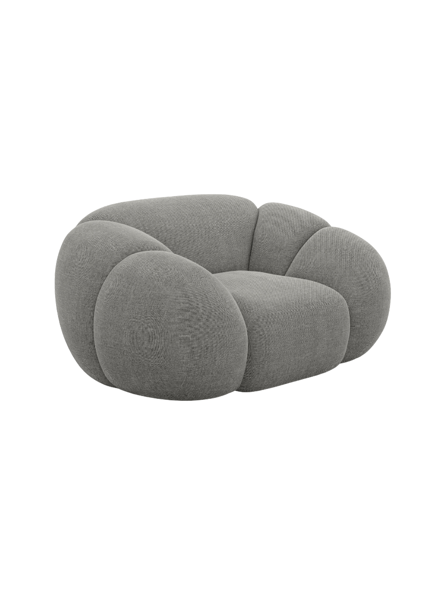 
Design Loungesessel „Azura“ mit Strukturstoff-Bezug - Strukturstoff Anthrazit