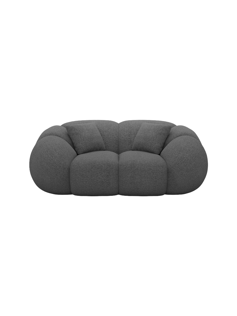 
2-Sitzer Design Sofa „Azura“ mit Bouclé-Bezug - Bouclé Graphit