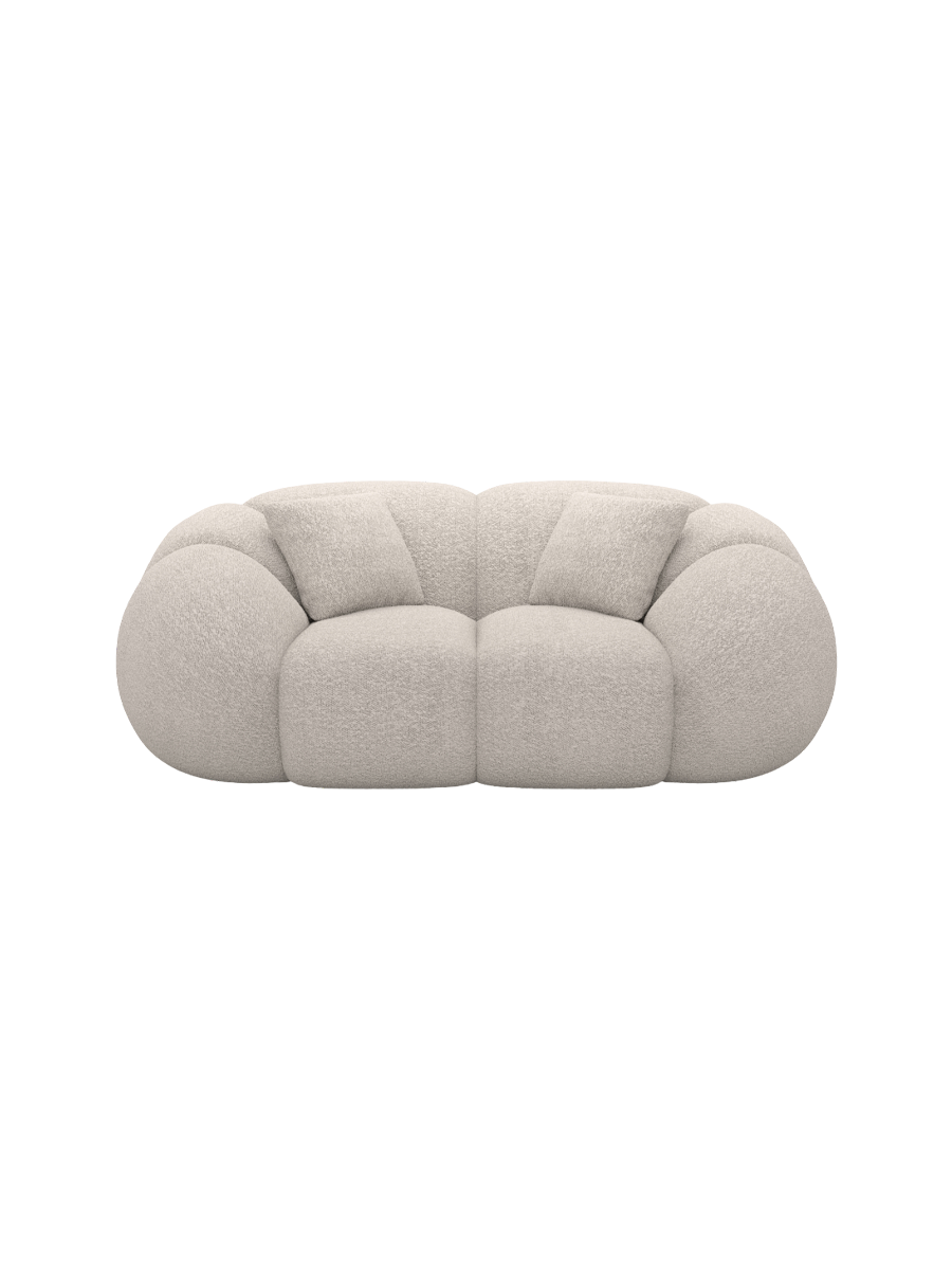 
2-Sitzer Design Sofa „Azura“ mit Bouclé-Bezug - Bouclé Graphit