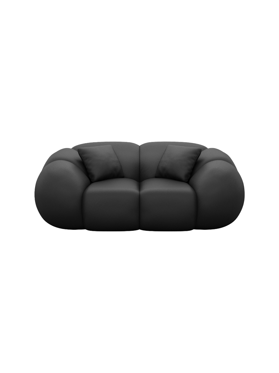 
2-Sitzer Design Echtleder Sofa „Azura“ - Echtleder Beige