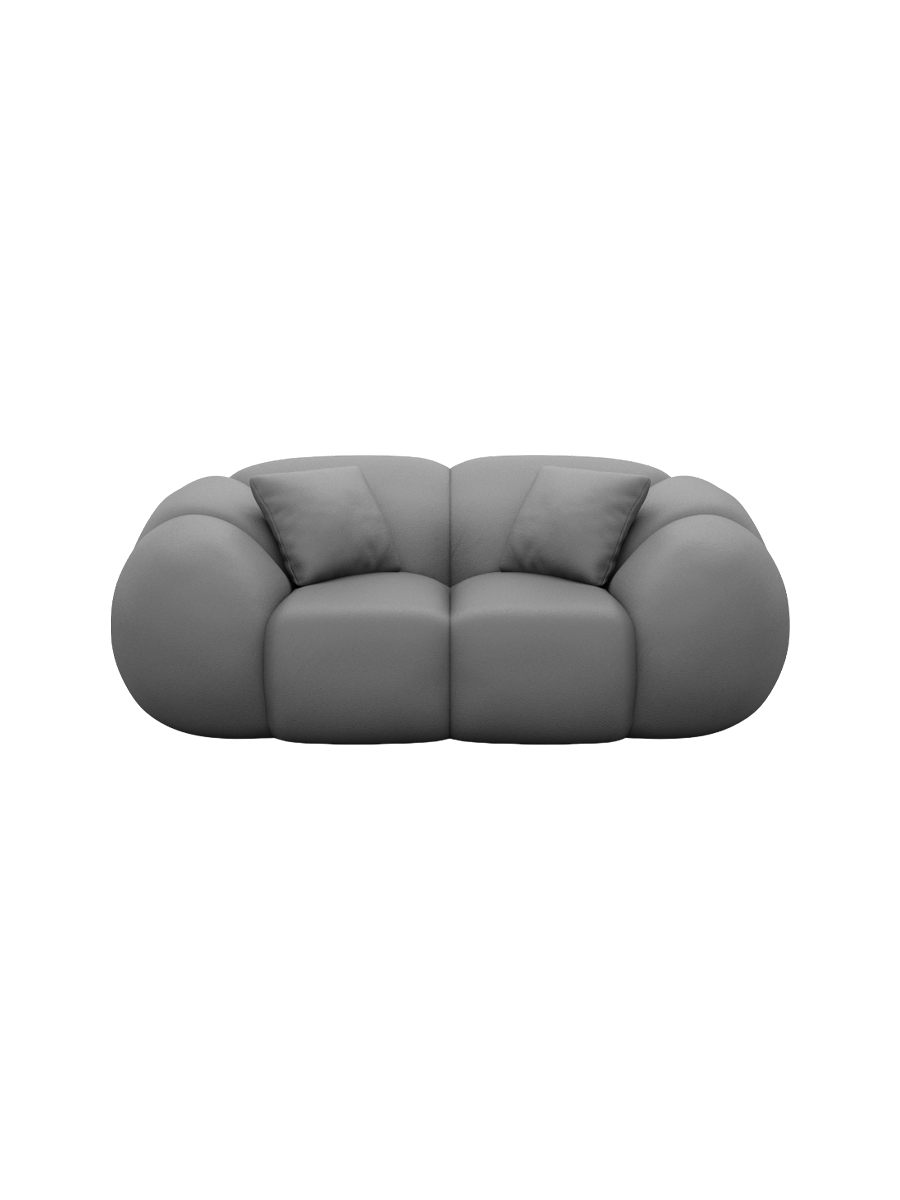 
2-Sitzer Design Echtleder Sofa „Azura“ - Echtleder Beige