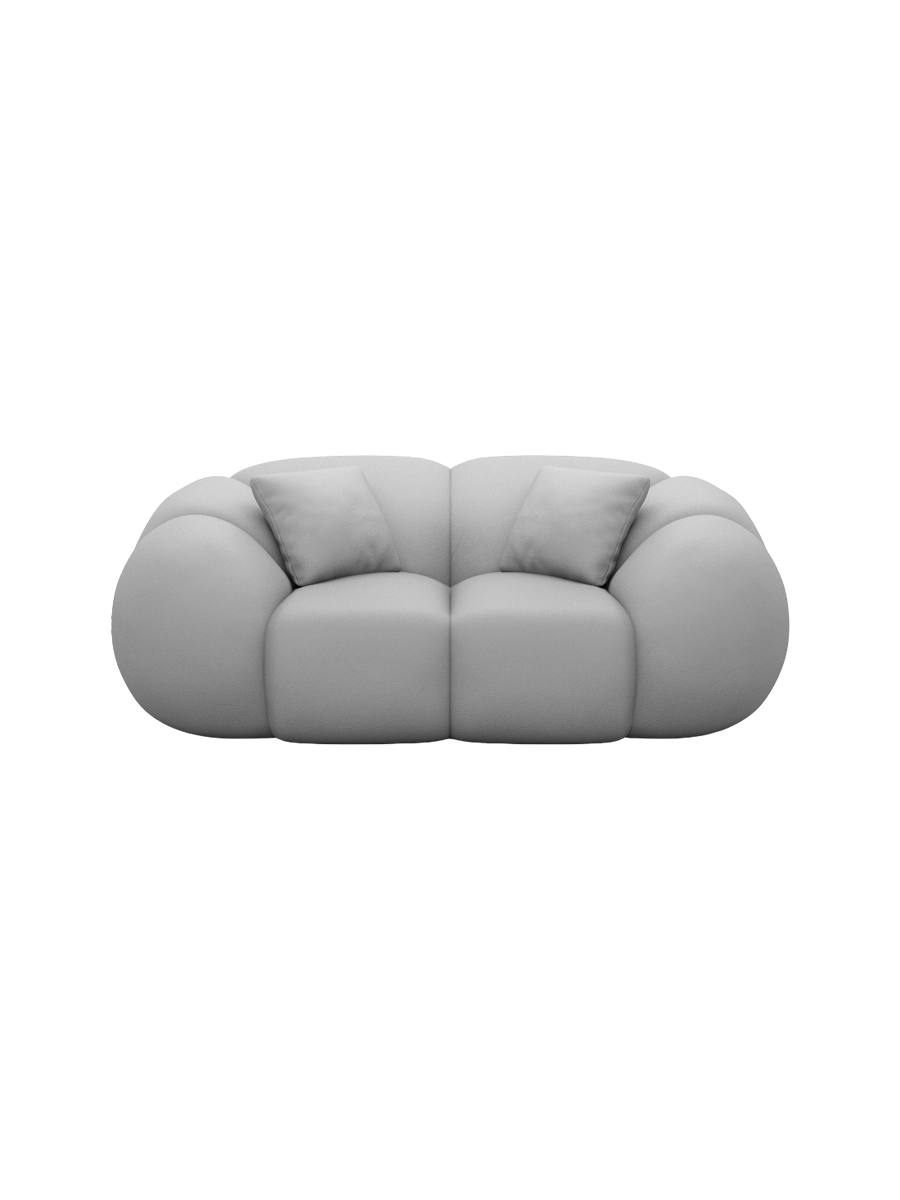 
2-Sitzer Design Echtleder Sofa „Azura“ - Echtleder Beige