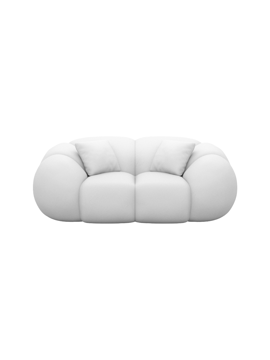 
2-Sitzer Design Echtleder Sofa „Azura“ - Echtleder Beige