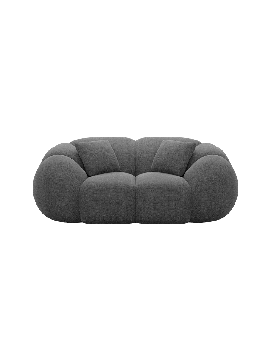 
2-Sitzer Design Sofa „Azura“ mit Strukturstoff-Bezug - Strukturstoff Anthrazit