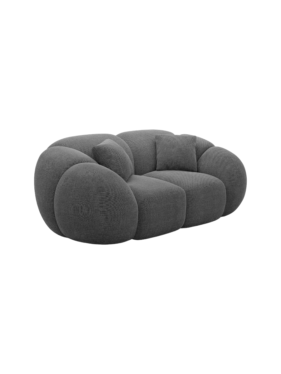 
2-Sitzer Design Sofa „Azura“ mit Strukturstoff-Bezug - Strukturstoff Anthrazit