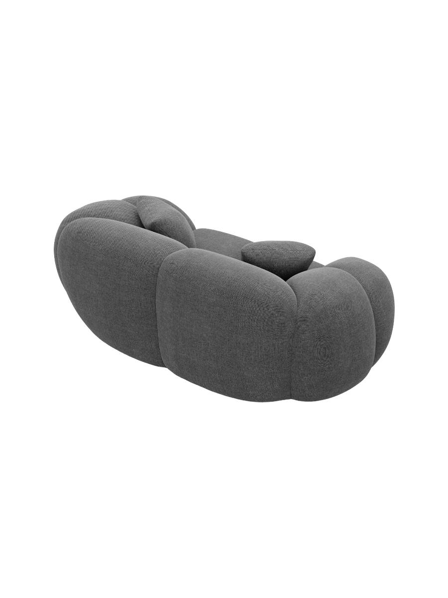 
2-Sitzer Design Sofa „Azura“ mit Strukturstoff-Bezug - Strukturstoff Anthrazit