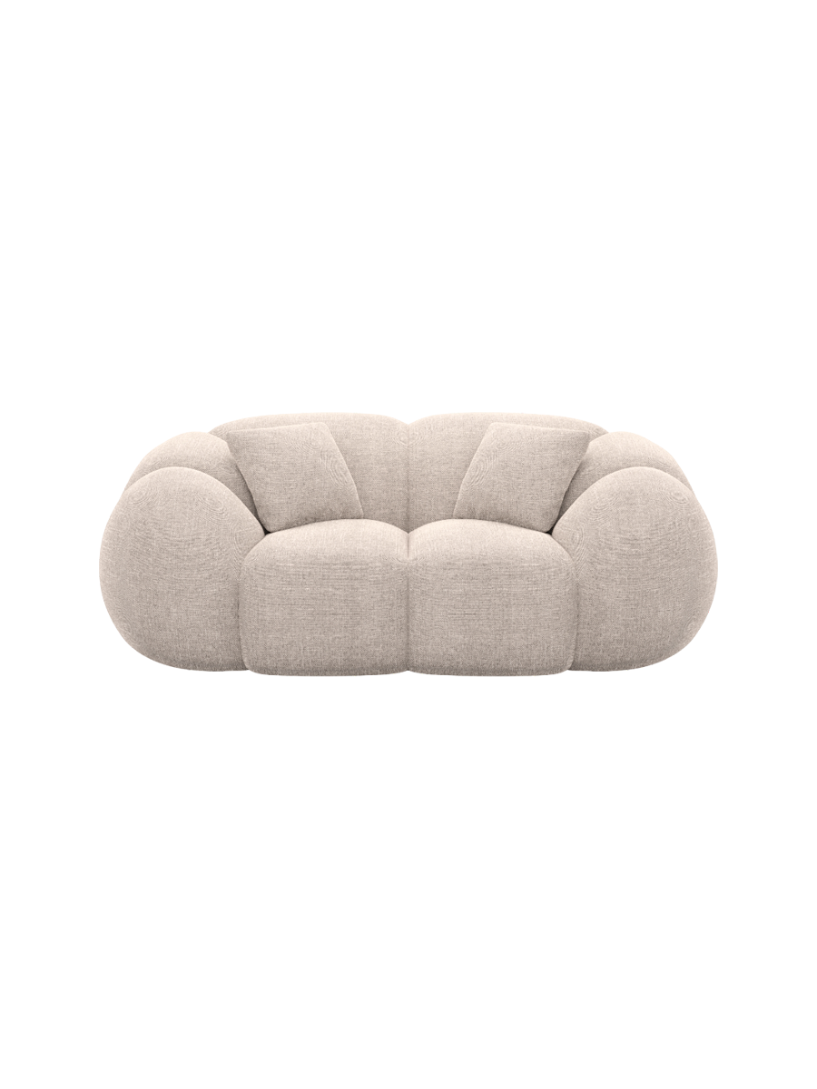 
2-Sitzer Design Sofa „Azura“ mit Strukturstoff-Bezug - Strukturstoff Anthrazit
