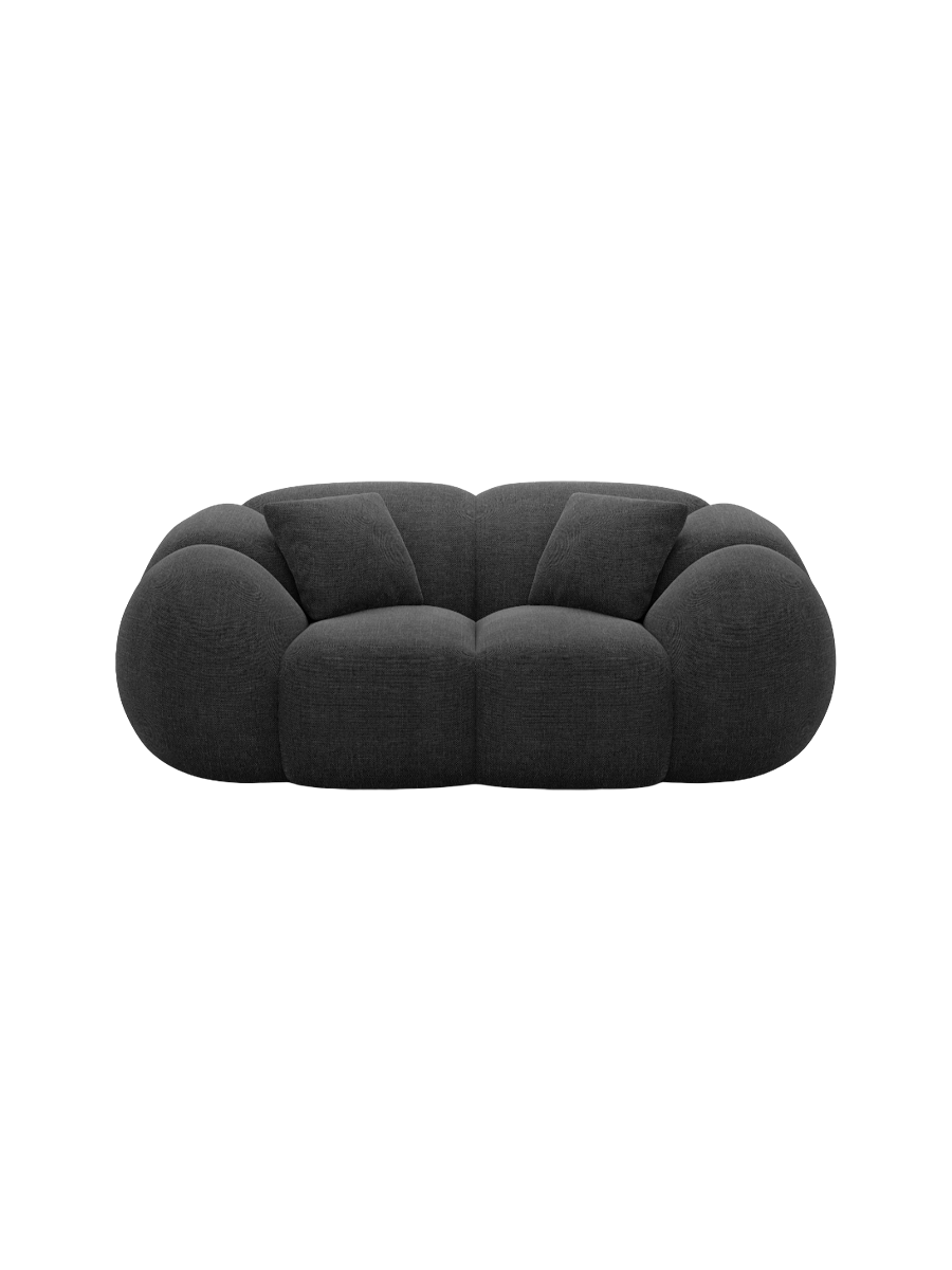 
2-Sitzer Design Sofa „Azura“ mit Strukturstoff-Bezug - Strukturstoff Anthrazit
