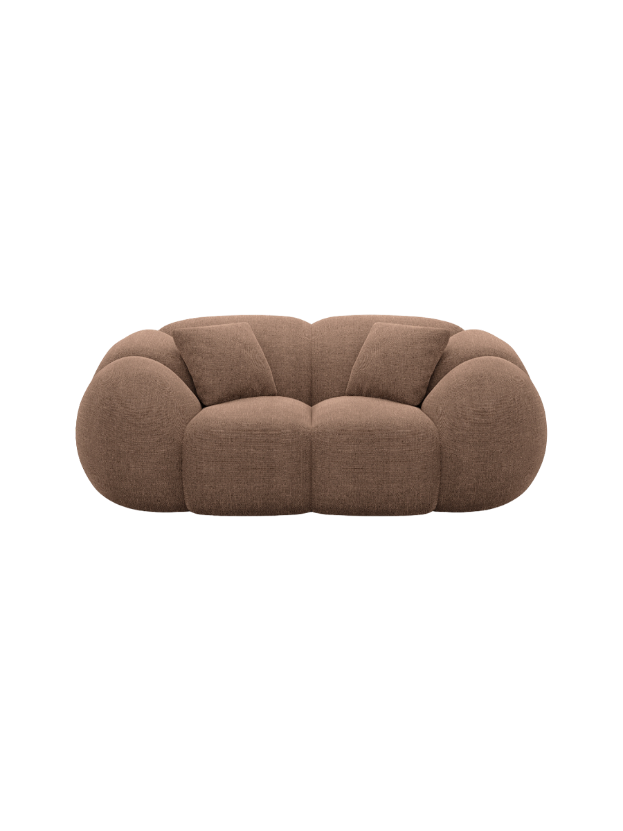 
2-Sitzer Design Sofa „Azura“ mit Strukturstoff-Bezug - Strukturstoff Anthrazit