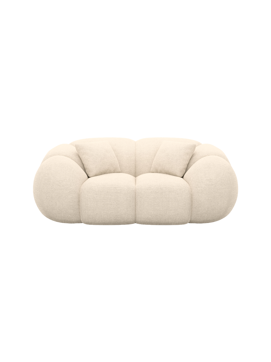 
2-Sitzer Design Sofa „Azura“ mit Strukturstoff-Bezug - Strukturstoff Anthrazit