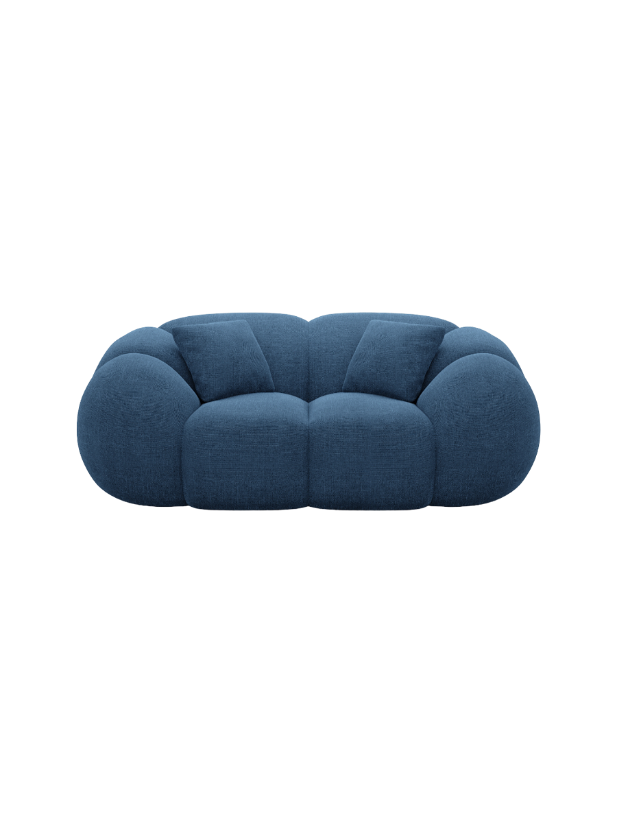 
2-Sitzer Design Sofa „Azura“ mit Strukturstoff-Bezug - Strukturstoff Anthrazit