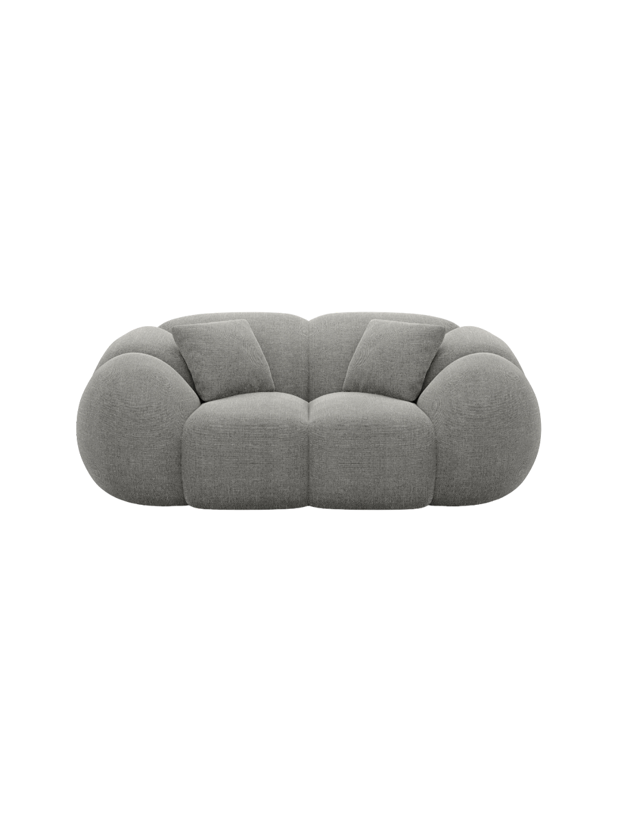 
2-Sitzer Design Sofa „Azura“ mit Strukturstoff-Bezug - Strukturstoff Anthrazit