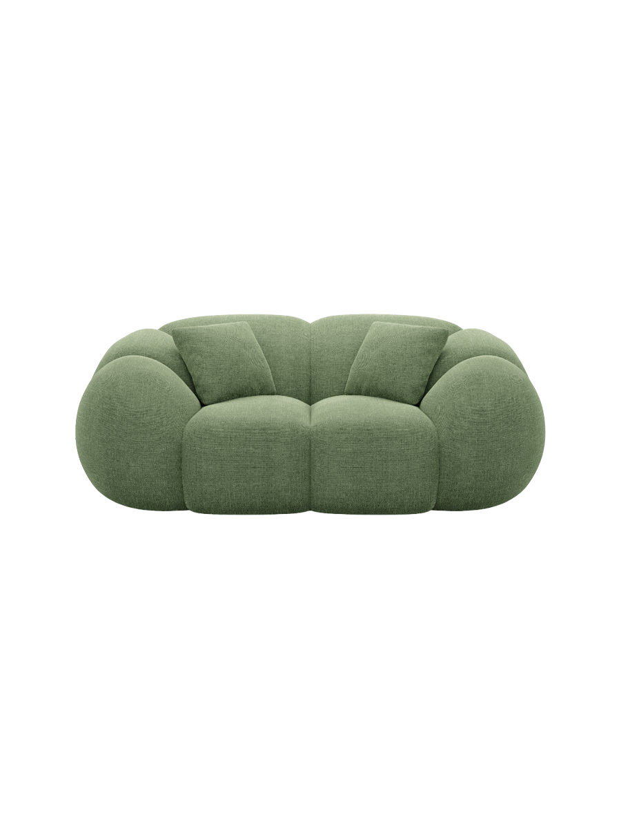 
2-Sitzer Design Sofa „Azura“ mit Strukturstoff-Bezug - Strukturstoff Anthrazit