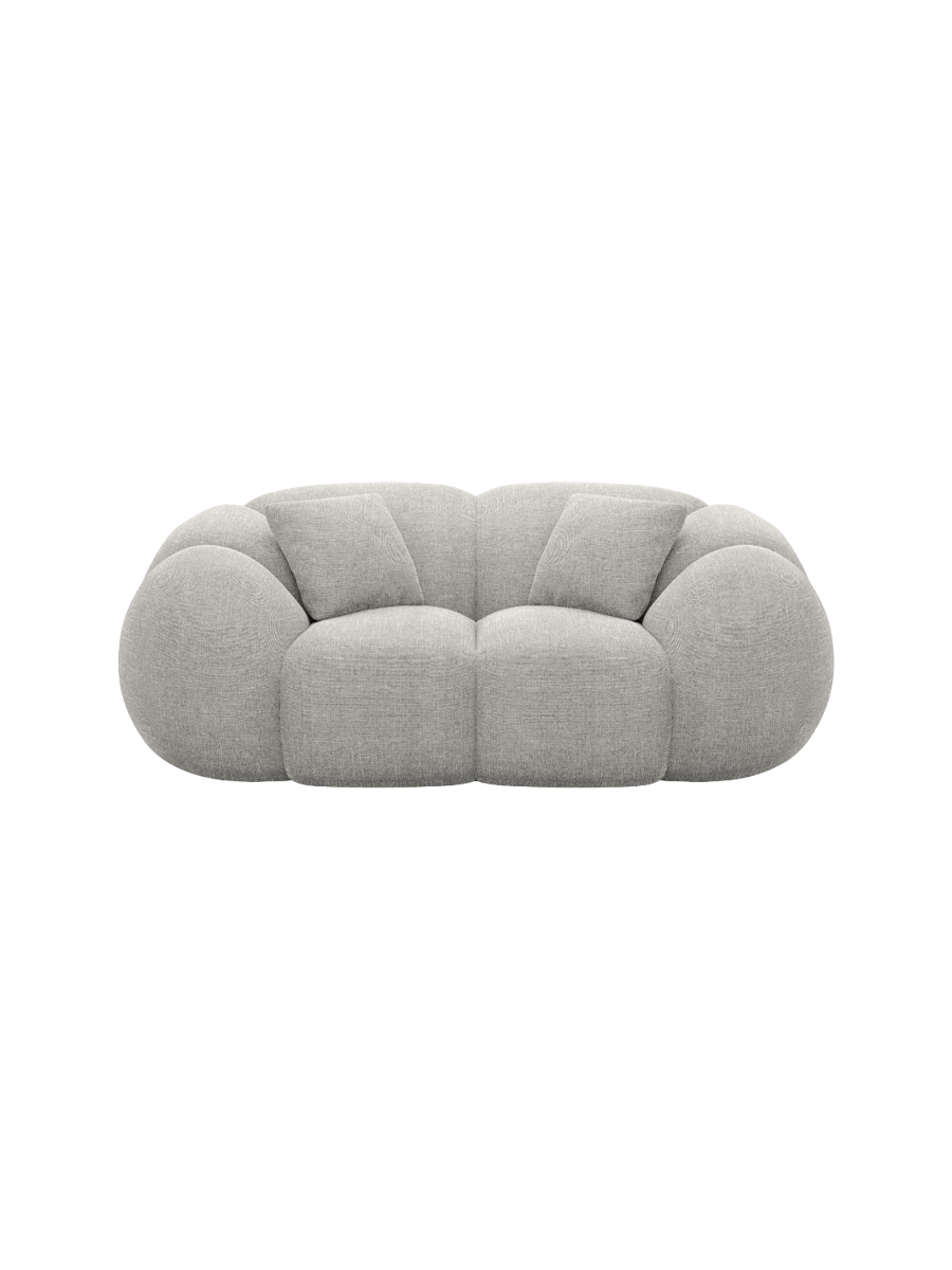 
2-Sitzer Design Sofa „Azura“ mit Strukturstoff-Bezug - Strukturstoff Anthrazit