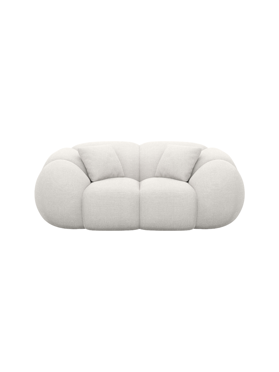 
2-Sitzer Design Sofa „Azura“ mit Strukturstoff-Bezug - Strukturstoff Anthrazit