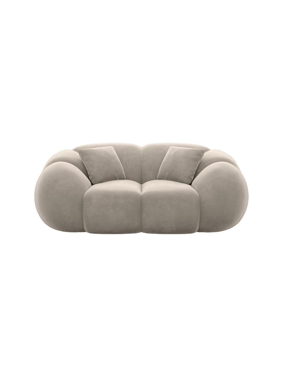 
2-Sitzer Design Sofa „Azura“ mit Samtbezug - Samtbezug Königsblau