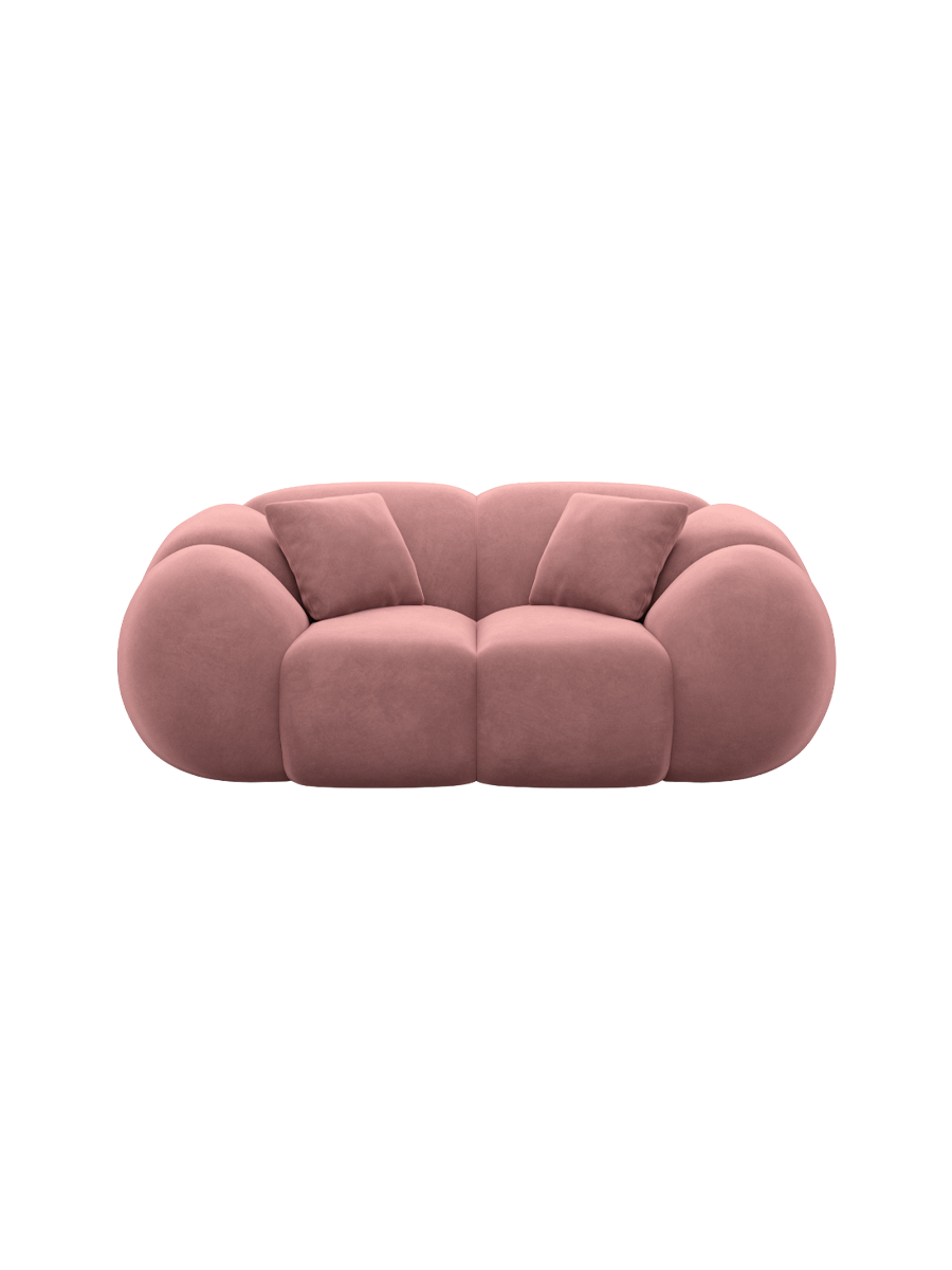 
2-Sitzer Design Sofa „Azura“ mit Samtbezug - Samtbezug Königsblau