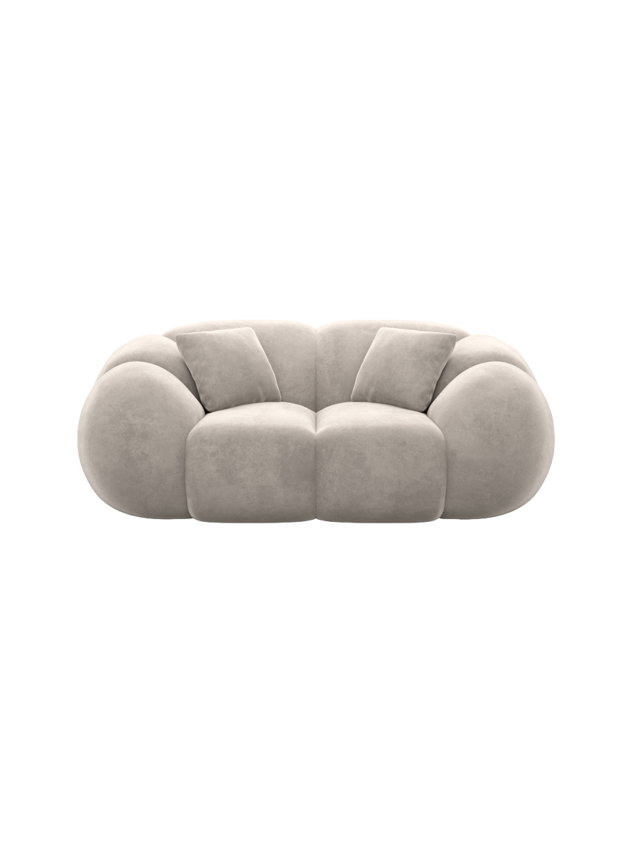 
2-Sitzer Design Sofa „Azura“ mit Samtbezug - Samtbezug Königsblau