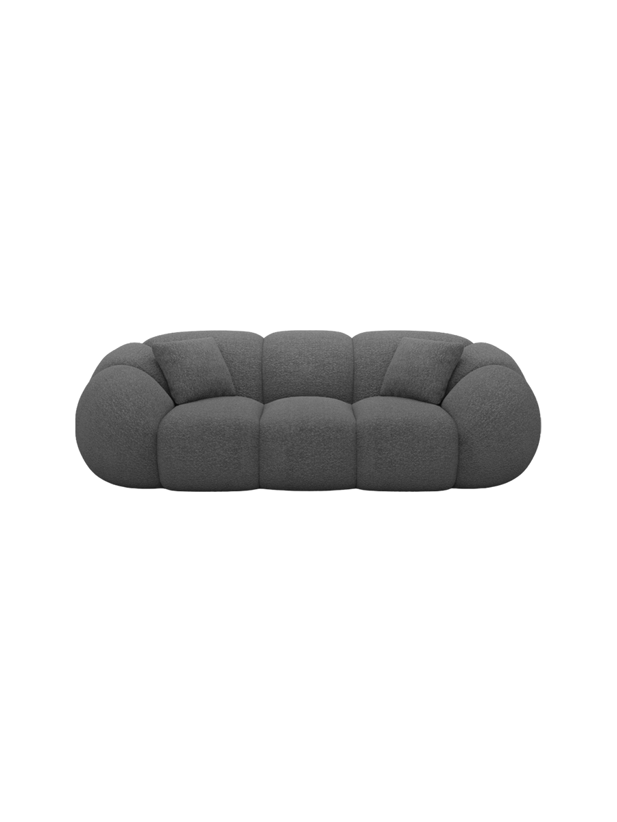 
3-Sitzer Design Sofa „Azura“ mit Bouclé-Bezug - Bouclé Graphit