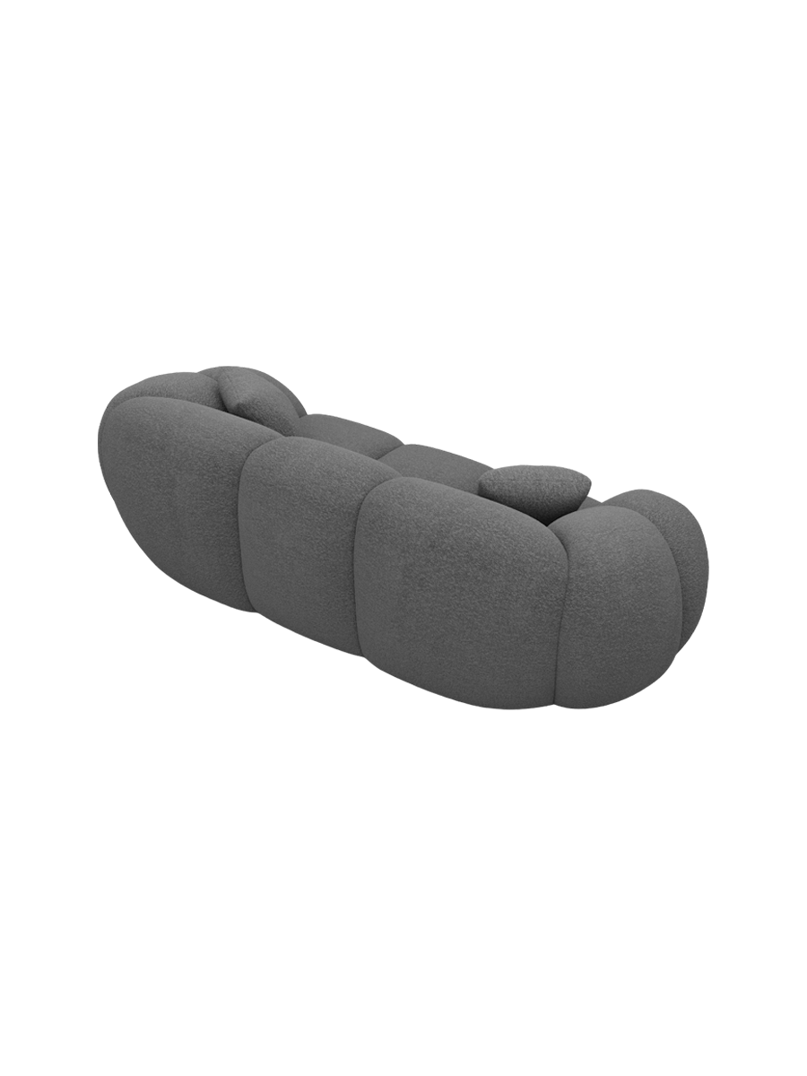 
3-Sitzer Design Sofa „Azura“ mit Bouclé-Bezug - Bouclé Graphit