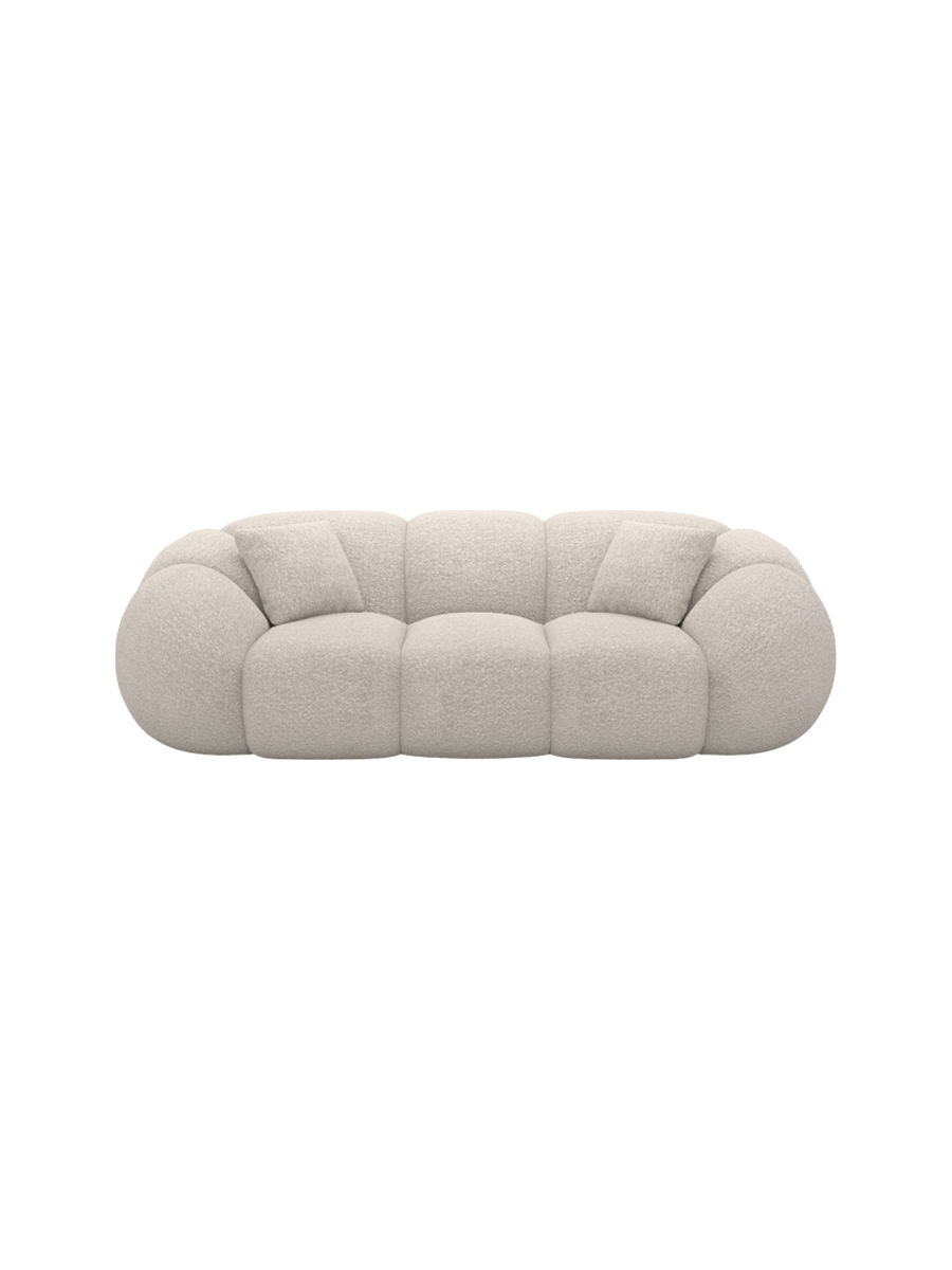 
3-Sitzer Design Sofa „Azura“ mit Bouclé-Bezug - Bouclé Graphit