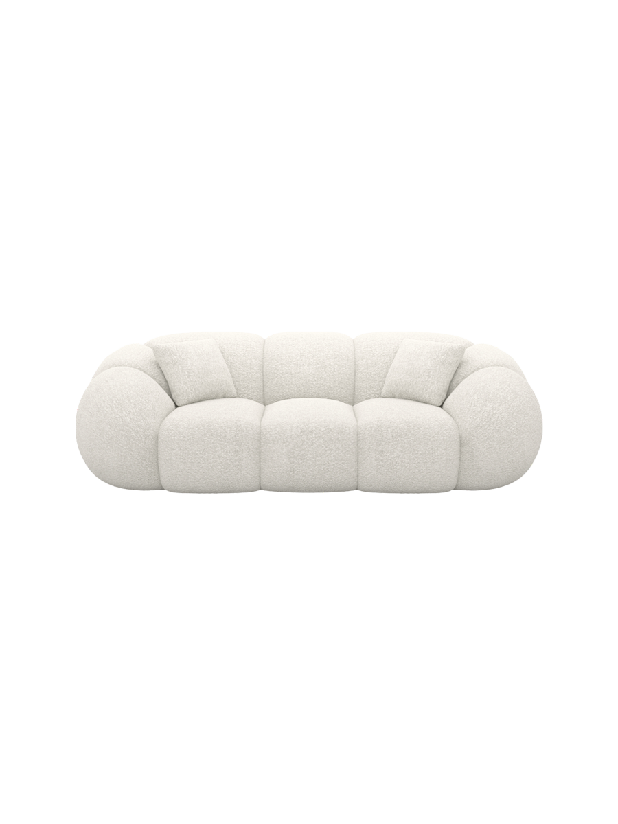 
3-Sitzer Design Sofa „Azura“ mit Bouclé-Bezug - Bouclé Graphit