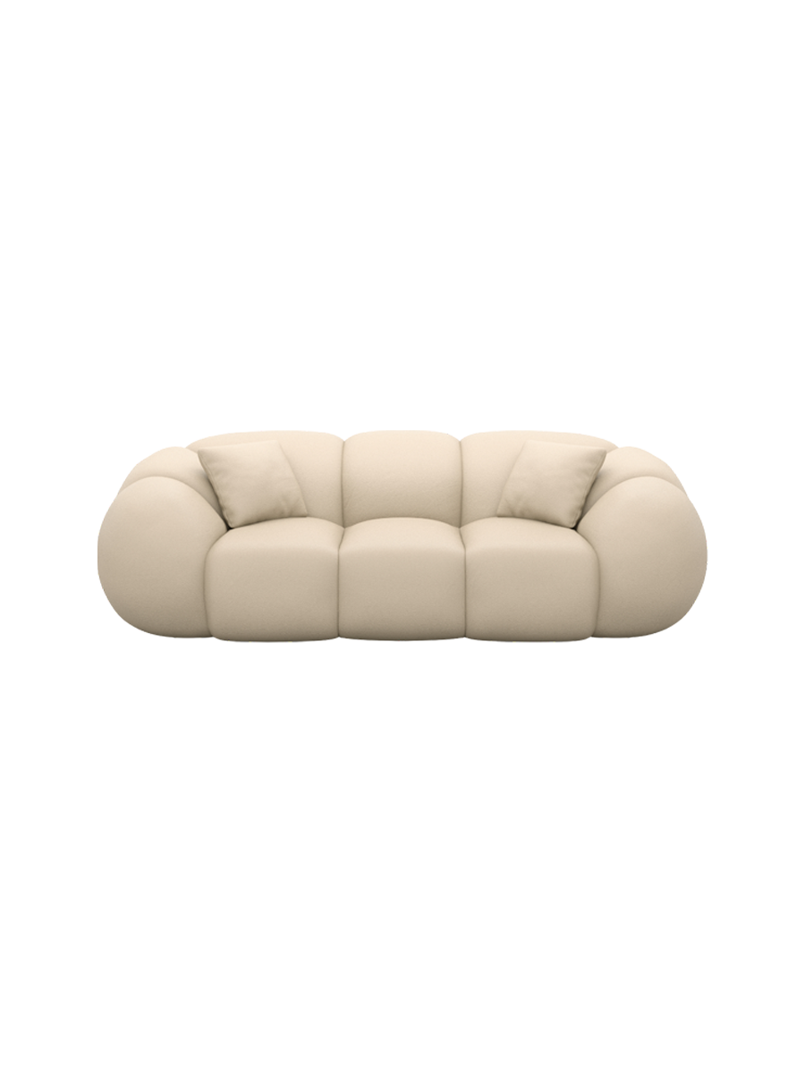
3-Sitzer Design Echtleder Sofa „Azura“ - Echtleder Beige