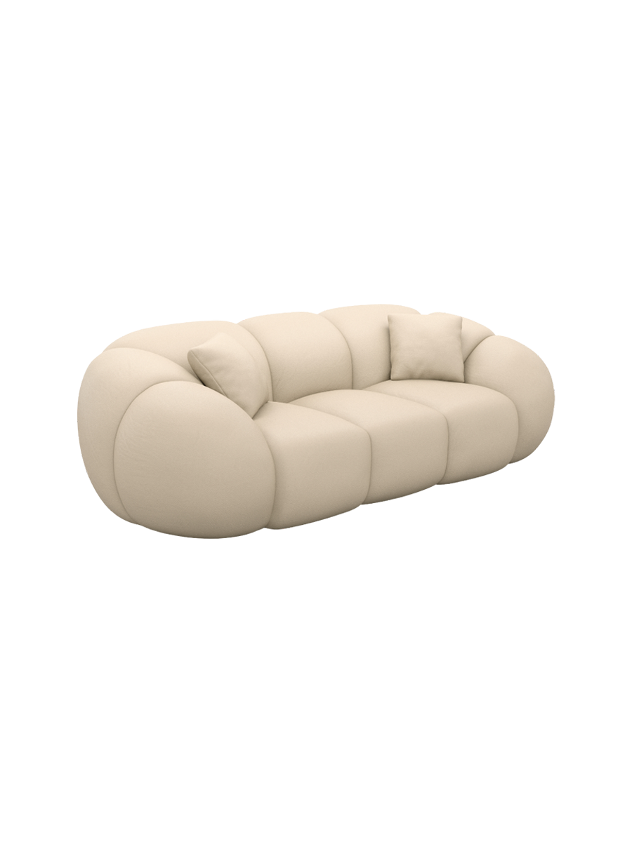 
3-Sitzer Design Echtleder Sofa „Azura“ - Echtleder Beige
