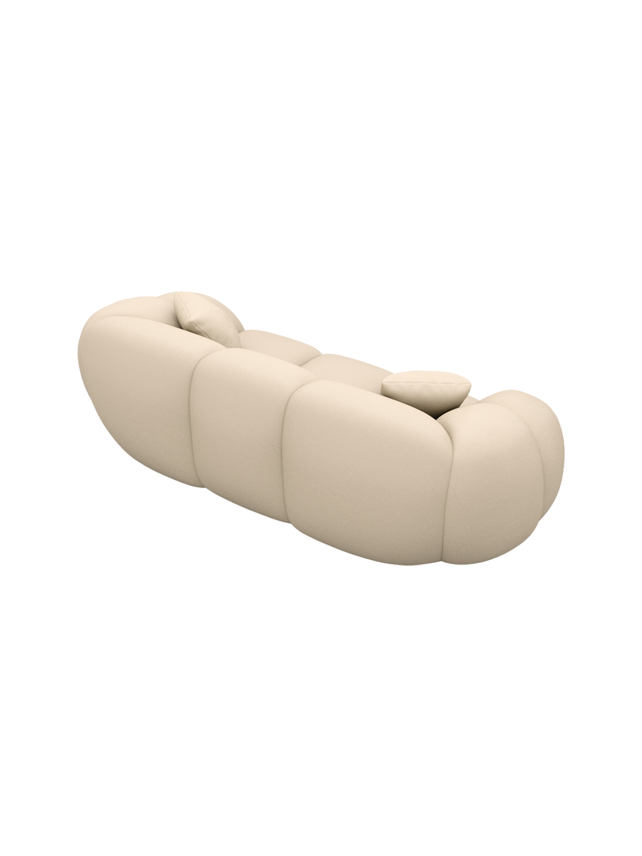 
3-Sitzer Design Echtleder Sofa „Azura“ - Echtleder Beige