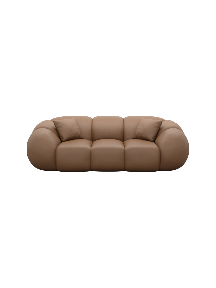 
3-Sitzer Design Echtleder Sofa „Azura“ - Echtleder Beige