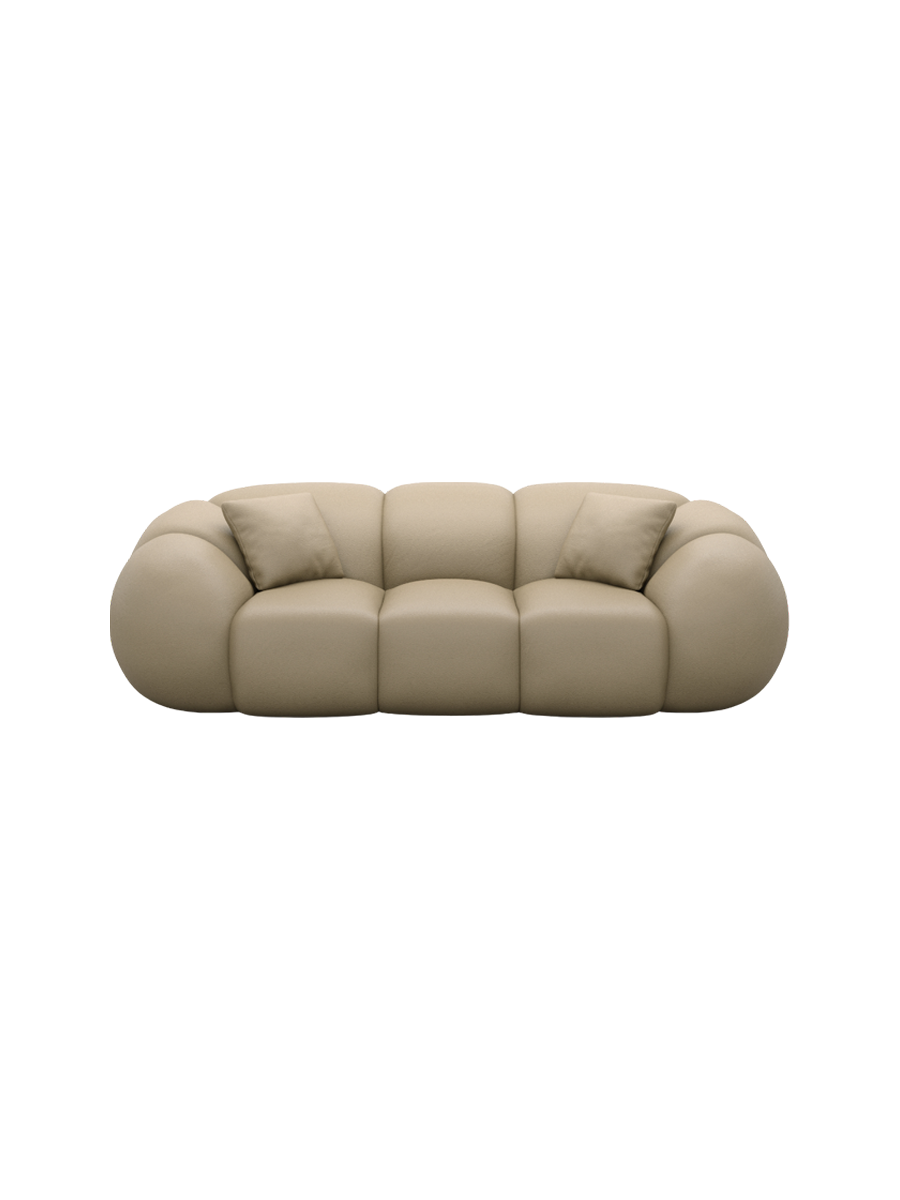 
3-Sitzer Design Echtleder Sofa „Azura“ - Echtleder Beige