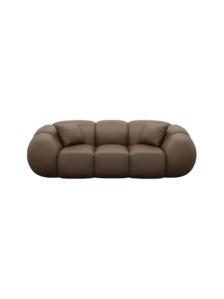 
3-Sitzer Design Echtleder Sofa „Azura“ - Echtleder Beige