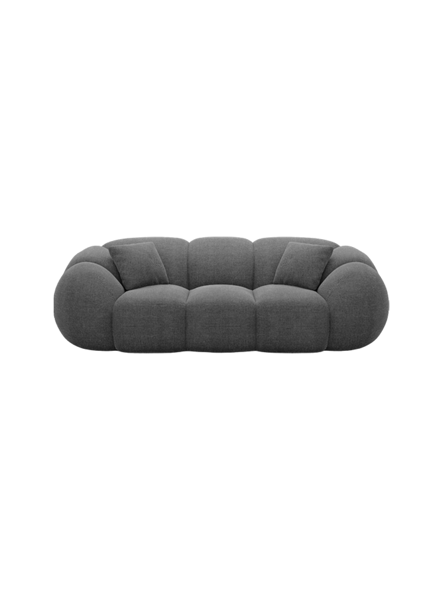 
3-Sitzer Design Sofa „Azura“ mit Strukturstoff-Bezug - Strukturstoff Anthrazit
