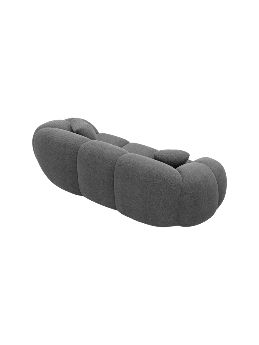 
3-Sitzer Design Sofa „Azura“ mit Strukturstoff-Bezug - Strukturstoff Anthrazit
