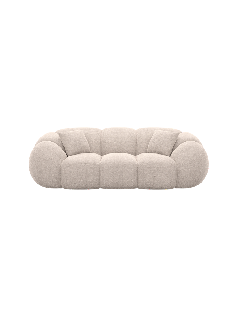
3-Sitzer Design Sofa „Azura“ mit Strukturstoff-Bezug - Strukturstoff Anthrazit