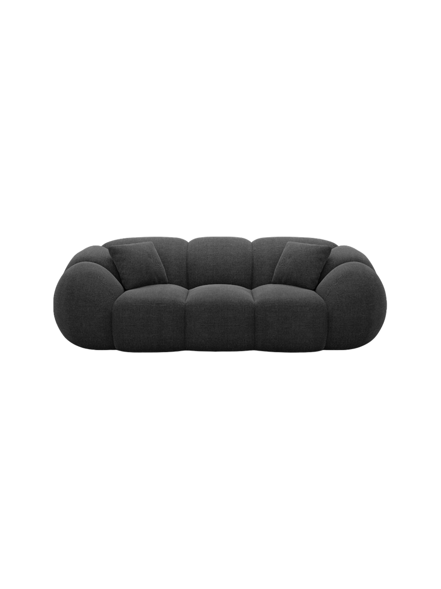 
3-Sitzer Design Sofa „Azura“ mit Strukturstoff-Bezug - Strukturstoff Anthrazit