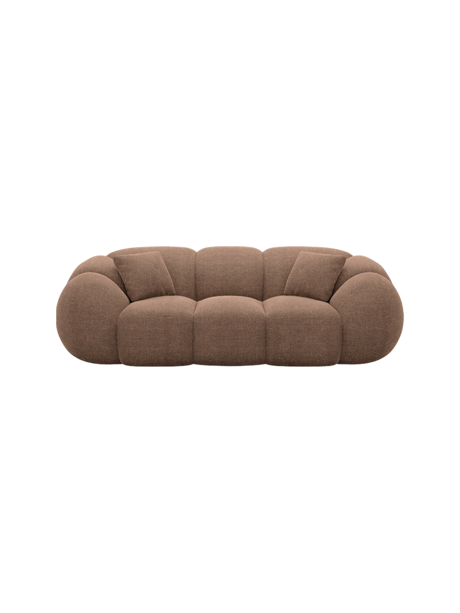 
3-Sitzer Design Sofa „Azura“ mit Strukturstoff-Bezug - Strukturstoff Anthrazit