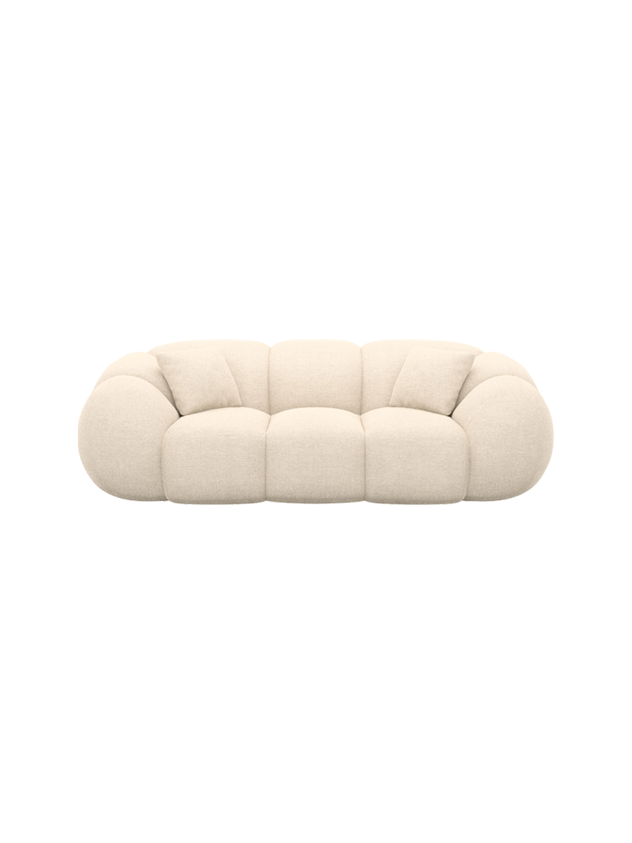 
3-Sitzer Design Sofa „Azura“ mit Strukturstoff-Bezug - Strukturstoff Anthrazit